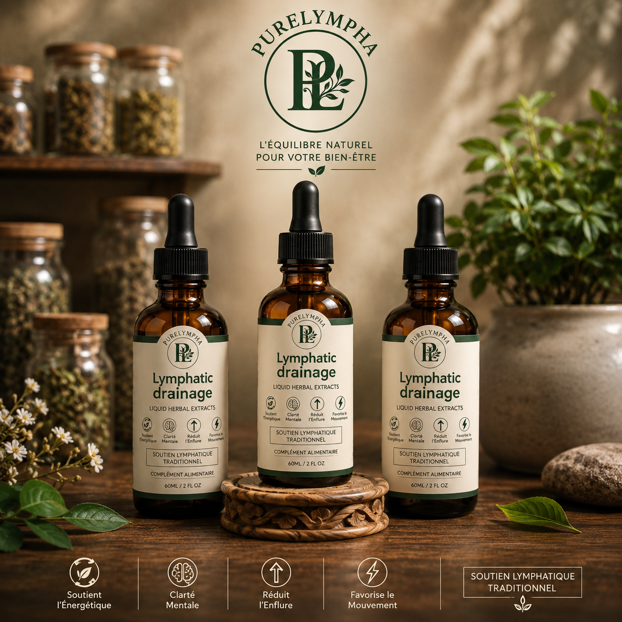 PureLympha® — Gouttes de drainage lymphatique