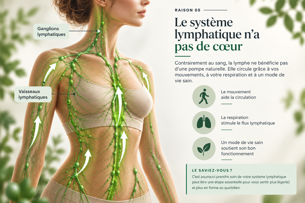 Illustration éducative du système lymphatique